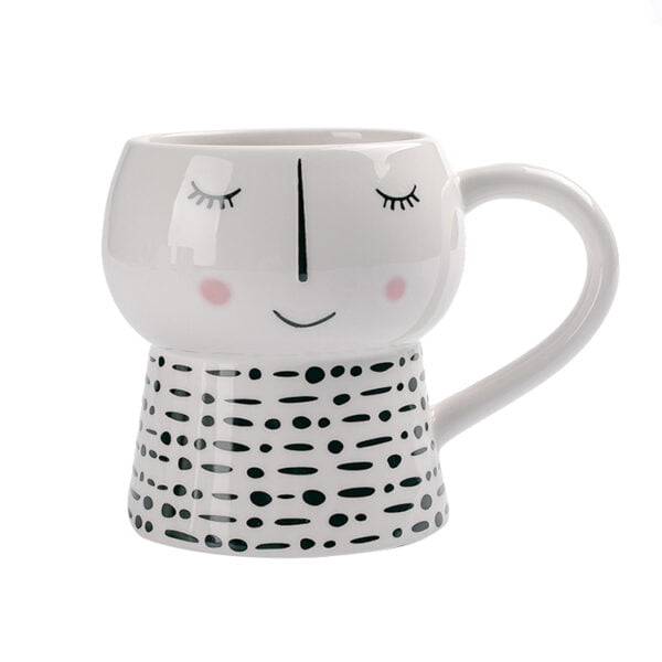 Cute Girl Face 3d Ceramic Mug