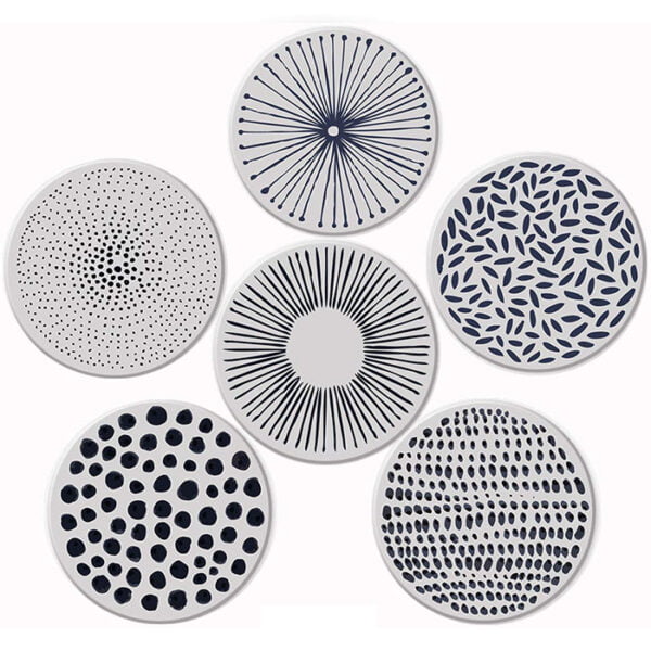 Ceramic Heatproof Coasters With Cork Back