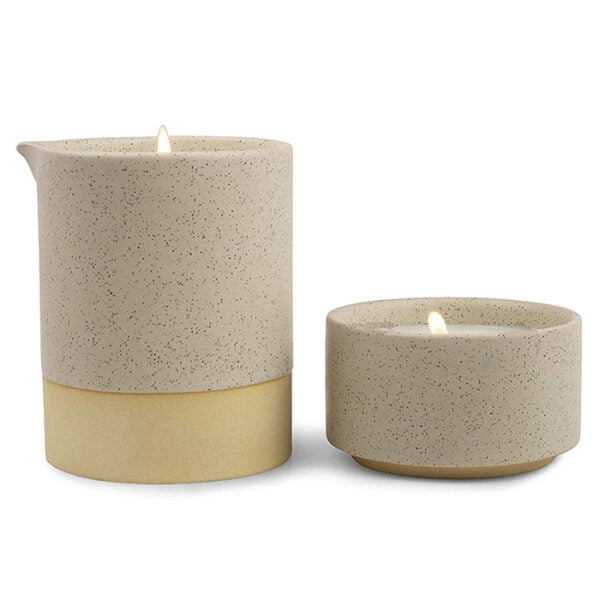 Ceramic Candle Jars With Rough Surface