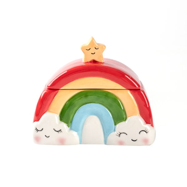 Rainbow Design Ceramic Jar
