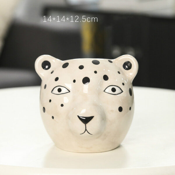 Cute Hand-Painted Ceramic Animal Planters - Image 13