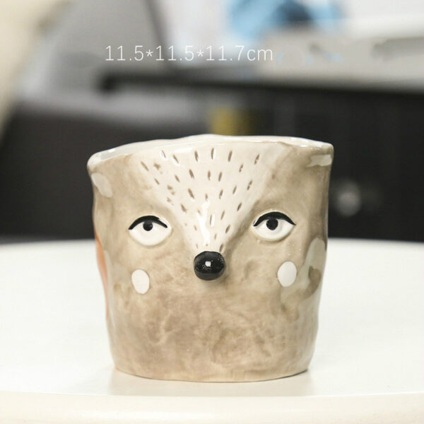 Cute Hand-Painted Ceramic Animal Planters - Image 5