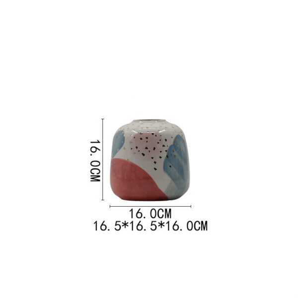 Abstract Decorative Watercolor Ceramic Vases - Image 3