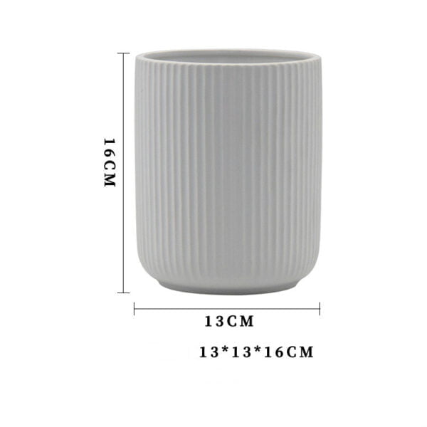 Minimalist White Ceramic Vases - Image 3